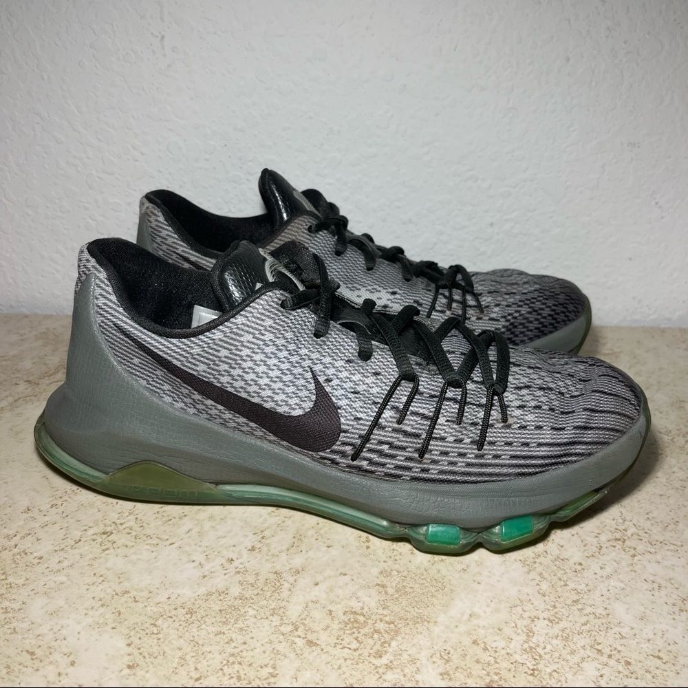 Nike KD VIII (8) Hunts Hill Night Shoes Silver/Green Glow Youth Size 6.5Y